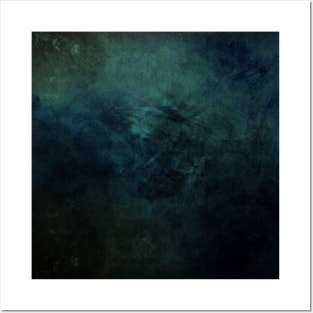 Dark blue grunge abstract Posters and Art